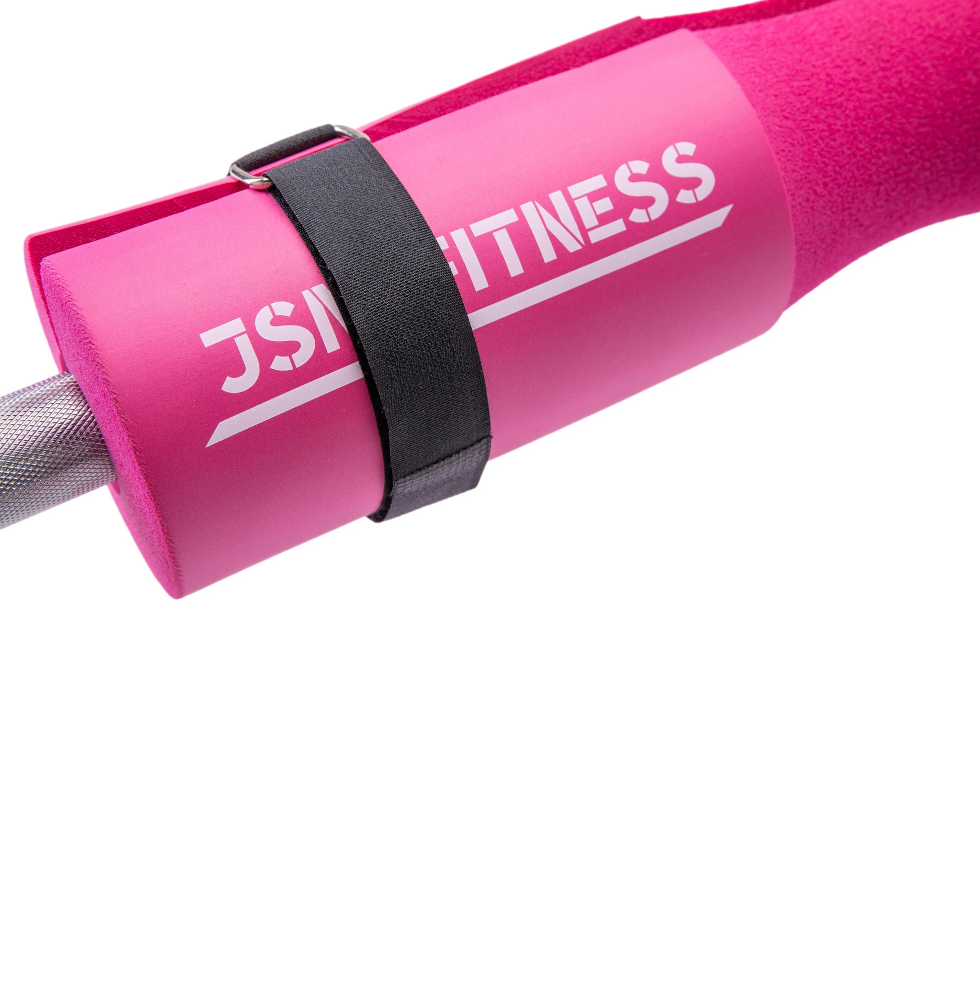 Pink Barbell Pad for Squats & Hip Thrusts, Neck Foam with Straps